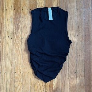 Alo Yoga Ribbed En Pointe Black Tank